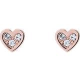 Ted Baker Neena Nano Heart Stud Earrings - Rose Gold/Transparent