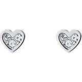 Ted Baker Nano Heart Stud Earrings - Silver/Transparent