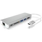 Kablar ICY BOX IBDK4034CPD USB C-USB A/USB C/HDMI/RJ45 Adapter