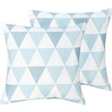 Beliani Prydnadskuddar Beliani Triangles 2-pack Komplett dekorationskudde Blue/White (40x40cm)