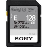 Sony 128 GB Minneskort Sony SF-E SDXC Class 10 UHS-II U3 V60 270/120MB/s 128GB