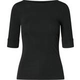 8 - Dam T-shirts & Linnen Lauren Ralph Lauren Cotton Boatneck Top - Black