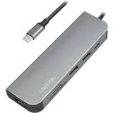 LogiLink UA0343 USB C-HDMI/USB A/USB C M-F Adapter