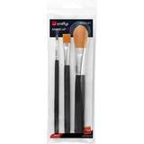 Silver Maskerad Smink Smiffys Cosmetic Brush Set Pack of 3