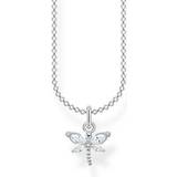 Silver Halsband Thomas Sabo Dragonfly Necklace - Silver/Transparent