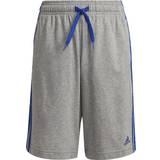 adidas Boy's Essentials 3-Stripes Shorts - Medium Grey Heather/Bold Blue (GS4255)