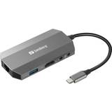 Kablar Sandberg USB C-HDMI/USB C/USB A/RJ45/3.5mm Adapter