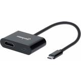 Skärmad - USB C Kablar Manhattan USB C-USB C/HDMI M-F 3.1 (Gen.1) Adapter