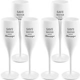 Plast Champagneglas Koziol Cheers Save Water Drink Champagneglas 6st