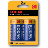 Kodak Alkaliska Batterier & Laddbart Kodak Max Super Alkaline D 2-pack