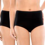 Schiesser Essentials Cotton Maxi Pants 2-pack - Black
