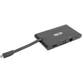 Tripp Lite Nickel Kablar Tripp Lite USB C - HDMI/VGA/RJ45/2xUSB C/2xUSB A 3.0/Memory Card Adapter 0.1m
