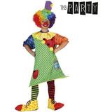 Cirkus & Clowner - Multifärgad Maskeradkläder Th3 Party Female Clown Costume