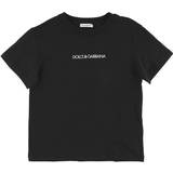 Dolce & Gabbana Överdelar Dolce & Gabbana Kid's Embroidered Logo T-shirt - Black (L4JT7N/G7STNN0000)