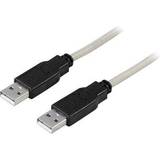 Nickel - USB A-USB A - USB-kabel Kablar Deltaco USB A - USB A 2.0 5m