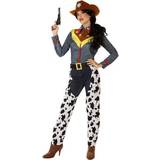 Vilda västern - Vit Dräkter & Kläder Th3 Party Adults Cowboy Woman Costume
