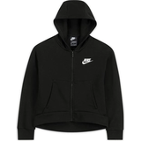Långa ärmar Hoodies Nike Older Kid's Sportswear Club Fleece Full Zip Hoodie - Black/White (DC7118-010)