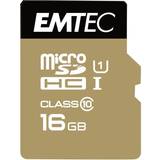 Emtec microSDHC Minneskort & USB-minnen Emtec Gold+ MicroSDHC Class 10 16GB