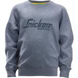 Överdelar Barnkläder Snickers Workwear Junior Logo Sweatshirt - Dark Blue Melange (7509-3400)