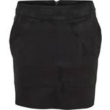 Only Imitated Leather Skirt - Black