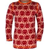 Vossatassar Flickor Underställ Vossatassar Monster Print Wool Sweater - Rose