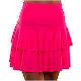 80-tal - Rosa Dräkter & Kläder Wicked 80's Ruffle Skirt Neon Pink