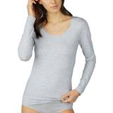 Mey Cotton Pure Long-Sleeved T-shirt - Grey Melange