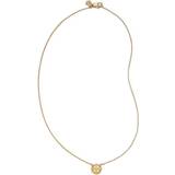 Tory Burch Halsband Tory Burch Miller Circle Logo Necklace - Gold/White/White