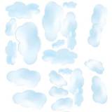 RoomMates Blåa Inredningsdetaljer RoomMates Blue Clouds Wall Decals