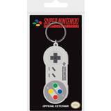 Gråa Nyckelringar Pyramid International Nintendo SNES Controller Rubber Keychain
