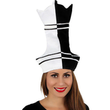Karneval - Vit Huvudbonader Th3 Party Chess Pieces Queen Hat
