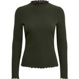 Only Emma Rib Top - Green/Forest Night