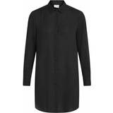 10 Skjortor Vila Lucy Long Loose Fit Shirt - Black