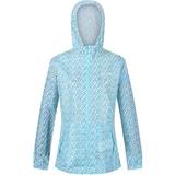 Dam - Prickiga Regnjackor & Regnkappor Regatta Women's Printed Pack-It Waterproof Jacket - Cool Aqua Edelweiss