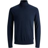 Blåa - Nylon Tröjor Jack & Jones Roll Requirement Sweater - Blue/Navy Blazer