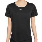 Nike Dam T-shirts & Linnen Nike Dri-FIT One Short-Sleeve Top Women - Black/White