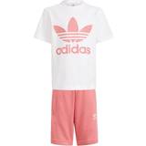 adidas Kid's Adicolor Shorts &Tee Set - White/Hazy Rose (GP0195)