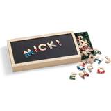 Träleksaker Målarfärg Micki Magnetic Letters + Box Senses