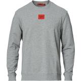 Hugo Boss Tröjor Hugo Boss Diragol212 Logo Label Sweatshirt - Medium Grey