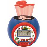 Multifärgade Väckarklockor Barnrum Lexibook Projector Alarm Clock Nintendo Super Mario & Luigi