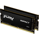 64 GB - DDR4 - Svarta RAM minnen Kingston Fury Impact SO-DIMM DDR4 3200MHz 2x32GB (KF432S20IBK2/64)