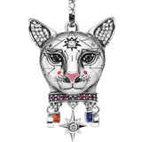 Thomas Sabo Cat Pendant - Silver/Multicolour