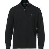 Hög krage Överdelar Polo Ralph Lauren Double Knit Jaquard Half Zip Sweater - Black
