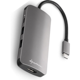 Sharkoon Kablar Sharkoon USB C-HDMI/USB A/USB C M-F Adapter