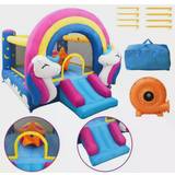 Happyhop Hoppleksaker Happyhop Inflatable Bouncy Castle with Slide 335x265x215cm