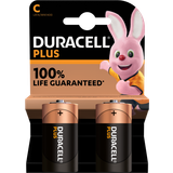 Duracell C (LR14) Batterier & Laddbart Duracell C Plus 2-pack