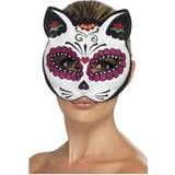 Djur - Nordamerika Maskeradkläder Smiffys Sugar Skull Cat Glitter Eyemask
