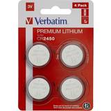 Verbatim Knappcellsbatterier Batterier & Laddbart Verbatim Premium Lithium CR2450 580mAh 4-pack