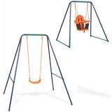 VidaXL Plastleksaker Utomhusleksaker vidaXL 2 in 1 Single Swing & Toddler Swing