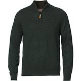 Morris John Merino Half Zip Sweater - Dark Green